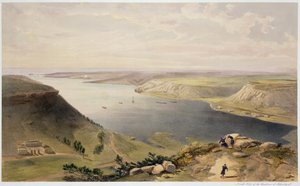 Północna strona portu w Sewastopolu, tablica z "The Seat of War in the East", wyd. Paul und Dominic Colnaghi und Co., 1856 autorstwa William Crimea Simpson