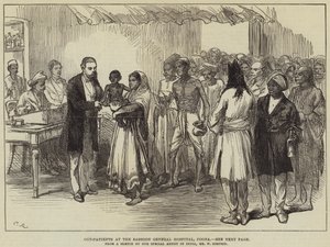 Pacjenci ambulatoryjny w Sassoon General Hospital, Poona autorstwa William Crimea Simpson