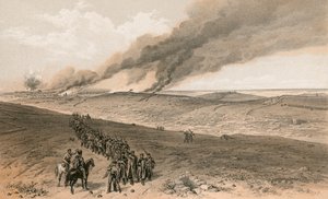 Redan i zaawansowane okopy brytyjskiego ataku prawicy autorstwa William Crimea Simpson