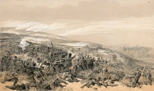 Drugi atak Gwardii, gdy w bitwie pod Inkermann odbili dwie baterie dział autorstwa William Crimea Simpson