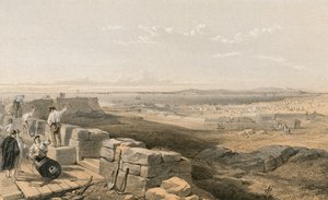 Cieśnina Yenikale z zatoką i miastem Kertch ze starej fortecy Yenikale autorstwa William Crimea Simpson