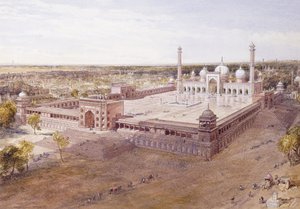 Jami Masjid, Delhi, 1864 r. autorstwa William Crimea Simpson