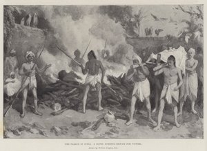 Plaga w Indiach, hinduska ziemia dla ofiar autorstwa William Crimea Simpson