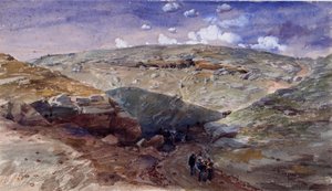 Dolina Cienia Śmierci, Jaskinie na Woronzoff Road, 1854 autorstwa William Crimea Simpson