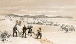 Obóz 2 Dywizji, patrząc na wschód, styczeń 1855 autorstwa William Crimea Simpson