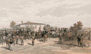 Orszak pogrzebowy Lorda Raglana opuszcza Kwaterę Główną autorstwa William Crimea Simpson