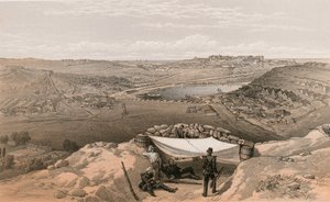 Baterie miejskie lub wewnętrzne fortyfikacje Sewastopola, 23 czerwca 1855 r. autorstwa William Crimea Simpson