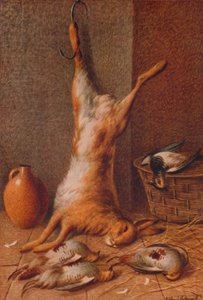 Martwa natura zając, c1895 autorstwa William Cruikshank
