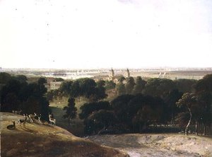 Widok na Londyn z Greenwich Park autorstwa William Daniell