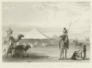 Namiot Ali w obozie Benonn autorstwa William Daniell