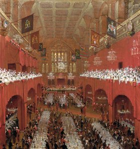 Bankiet w Guildhall, City of London, 1814. autorstwa William Daniell