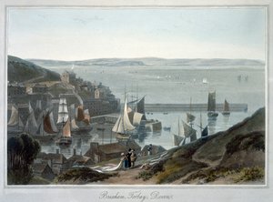 „Brixham, Torbay, Devon”, 1825 autorstwa William Daniell