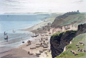 „Hastings, z East Cliff”, 1823 autorstwa William Daniell