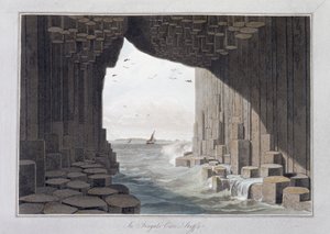 W jaskini Fingala, Staffa, Szkocja, 1829 autorstwa William Daniell