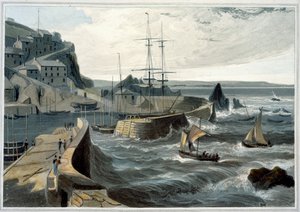 „Mevagissey, Kornwalia”, 1825 autorstwa William Daniell