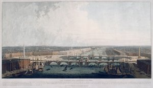 Proponowany Most Londyński, Londyn, 1802. autorstwa William Daniell