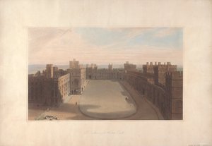 Czworokąt, Zamek Windsor - Widok z Okrągłej Wieży, Zamek Windsor autorstwa William Daniell