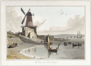 The Towns-end Mill, Liverpool, 1814-1825 autorstwa William Daniell