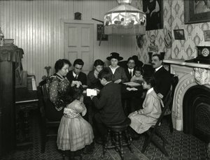 Komitet Ewangelizacyjny, Studium Biblijne w domu pani Vitello, 359 E. 49th Street, prowadzone przez pannę Jones. 30 marca 1916 r. autorstwa William Davis Hassler
