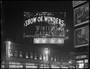 Znak świetlny dla spektaklu Winter Garden Theatre „Show of Wonders”, Nowy Jork, 6 stycznia 1917 autorstwa William Davis Hassler