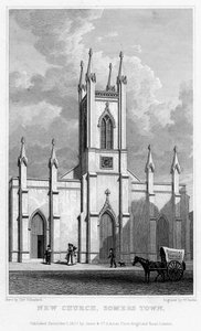 Nowy kościół, Somers Town, Camden, Londyn, 1827.