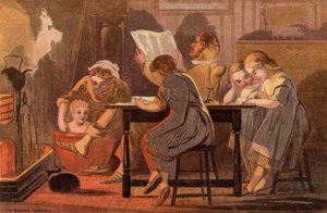 Sobotnia noc: rodzinne czytanie i wieczorna rozrywka (chromolitho)