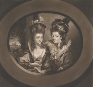 Pani Gwyn i pani Bunbury w postaciach Wesołych żon z Windsor, 1780..
