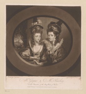 Portret van Mary Gwyn i Catherine Bunbury Pani Gwynne i Pani Bunbury, / w postaciach Wesołych kumpel z Windsoru (tytuł na obiekcie)