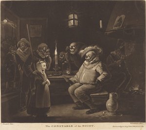 Konstabl Nocy autorstwa William Dickinson after Egbert van Heemskerck
