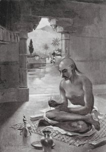 Kalidasa w "Posłańcu chmur", AD 375 (litografia) autorstwa William Douglas Almond