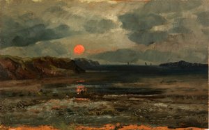 Wschód słońca nad wodami wędkarskimi - Maine autorstwa William E. Norton