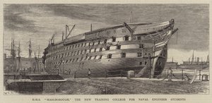 HMS Marlborough, nowa szkoła szkoleniowa dla studentów inżynierów marynarki wojennej autorstwa William Edward Atkins