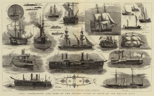 H M S Imperieuse i niektóre z najnowszych typów okrętów brytyjskiej marynarki wojennej autorstwa William Edward Atkins