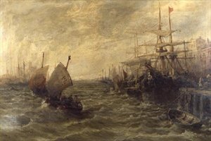 Wietrzny dzień, Port Peel, Wyspa Man