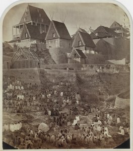 Widok Antsahatsiroa, Madagaskar, 1862-65.