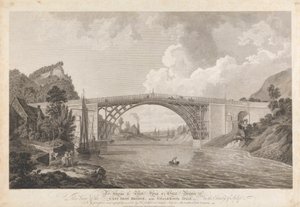 Widok na most żeliwny w pobliżu Coalbrookdale