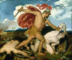 Benaiah, ok. 1829 (olej na płótnie) autorstwa William Etty