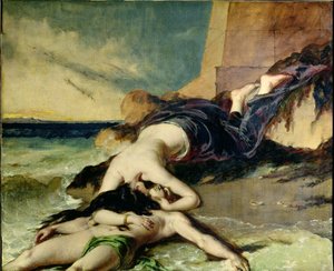 Hero i Leander (olej na płótnie) autorstwa William Etty