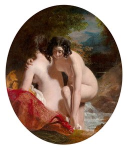 Kąpiące się kobiety (olej na panelu) autorstwa William Etty