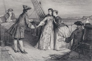 Ilustracja do pirata Sir Waltera Scotta (grafika)