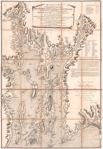 Mapa topograficzna Rhode Island autorstwa Blaskewitza autorstwa William Faden