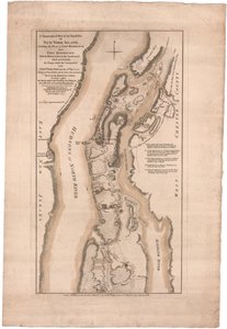 Mapa topograficzna północnej części wyspy Nowy Jork autorstwa Sauthiera autorstwa William Faden