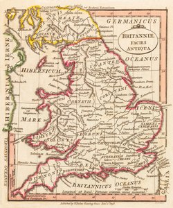 Starożytna Brytania. Mapa.