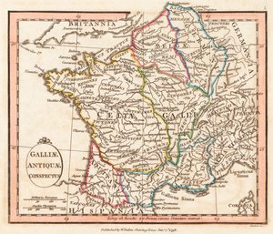Starożytna Galia. Mapa.