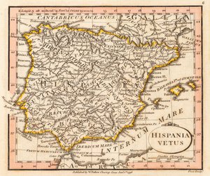 Starożytna Hiszpania i Portugalia. Mapa.