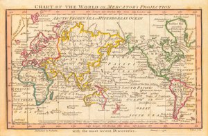 Mapa świata autorstwa William Faden