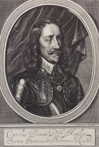 Król Karol I, ca. 1658.. autorstwa William Faithorne