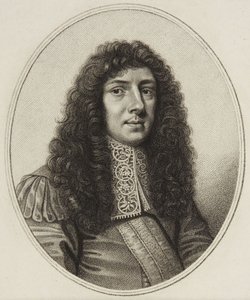Portret Johna Aubreya autorstwa William Faithorne