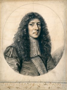 Portret Johna Aubreya, 1666 autorstwa William Faithorne