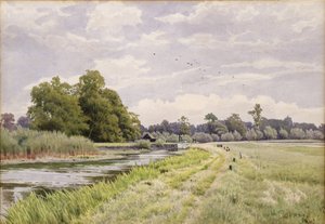 Na rzece Ouse, Hemingford Grey, 1904